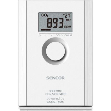 Sencor - Belaidis anglies dioksido jutiklis 5V/3xAA 2000 mAh