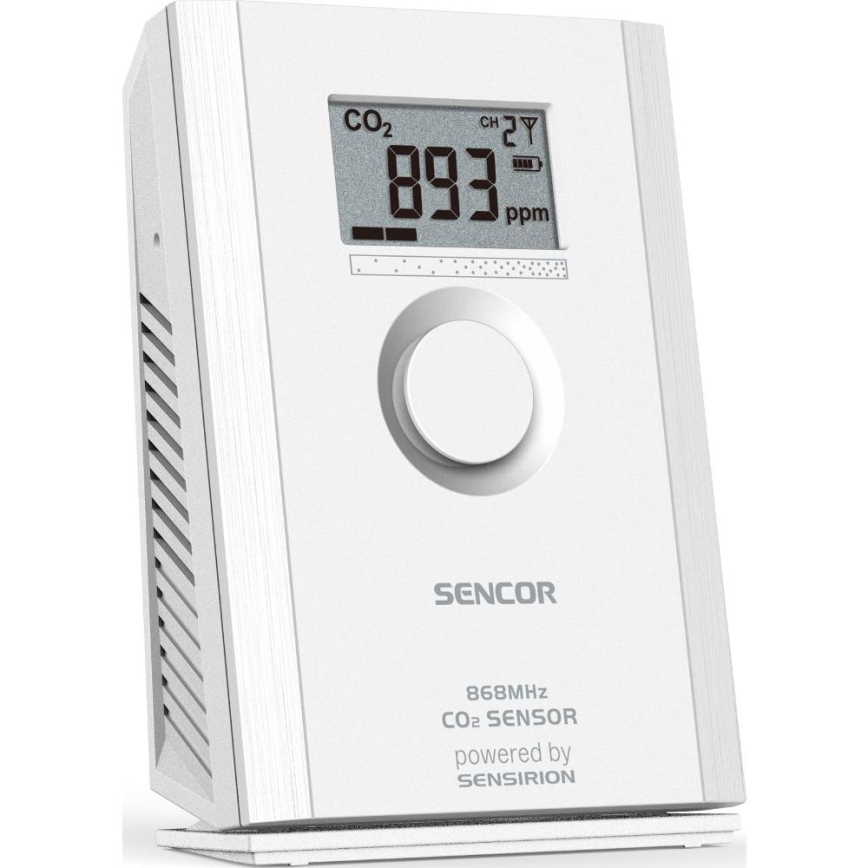 Sencor - Belaidis anglies dioksido jutiklis 5V/3xAA 2000 mAh