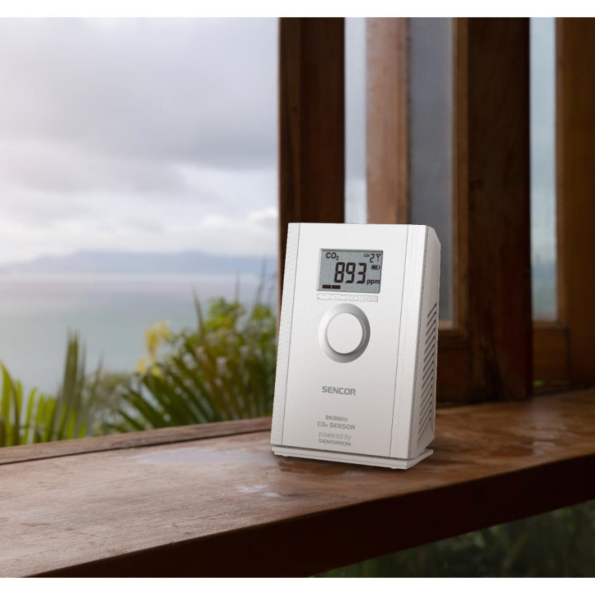 Sencor - Belaidis CO2 jutiklis 5V/3xAA 2000 mAh
