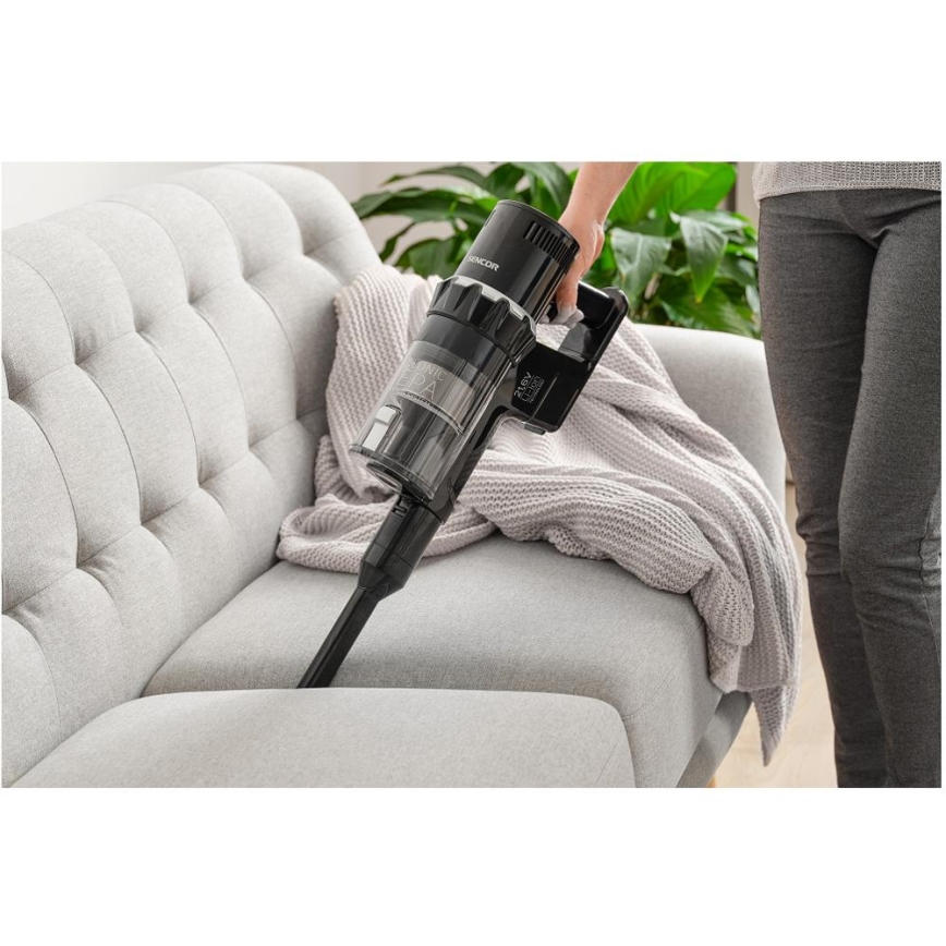 Sencor - Belaidis dulkių siurblys 2in1 250W/2200 mAh juoda
