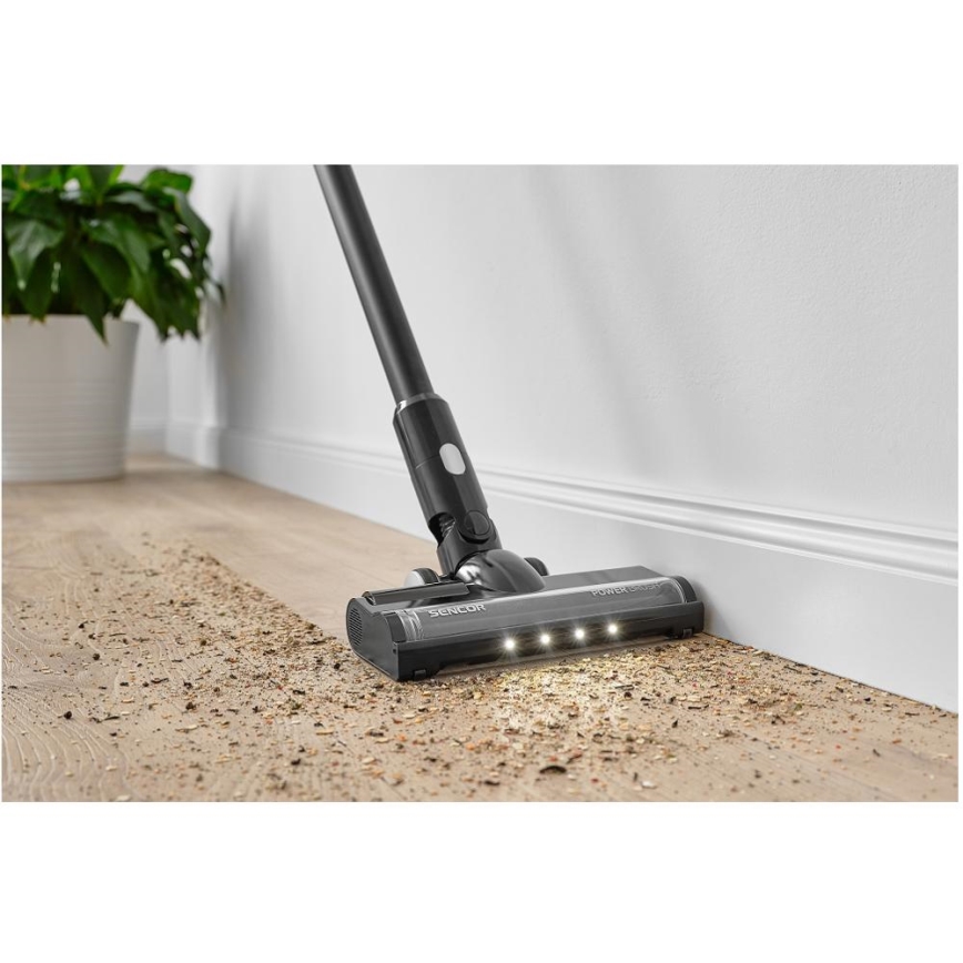 Sencor - Belaidis dulkių siurblys 2in1 250W/2200 mAh juoda