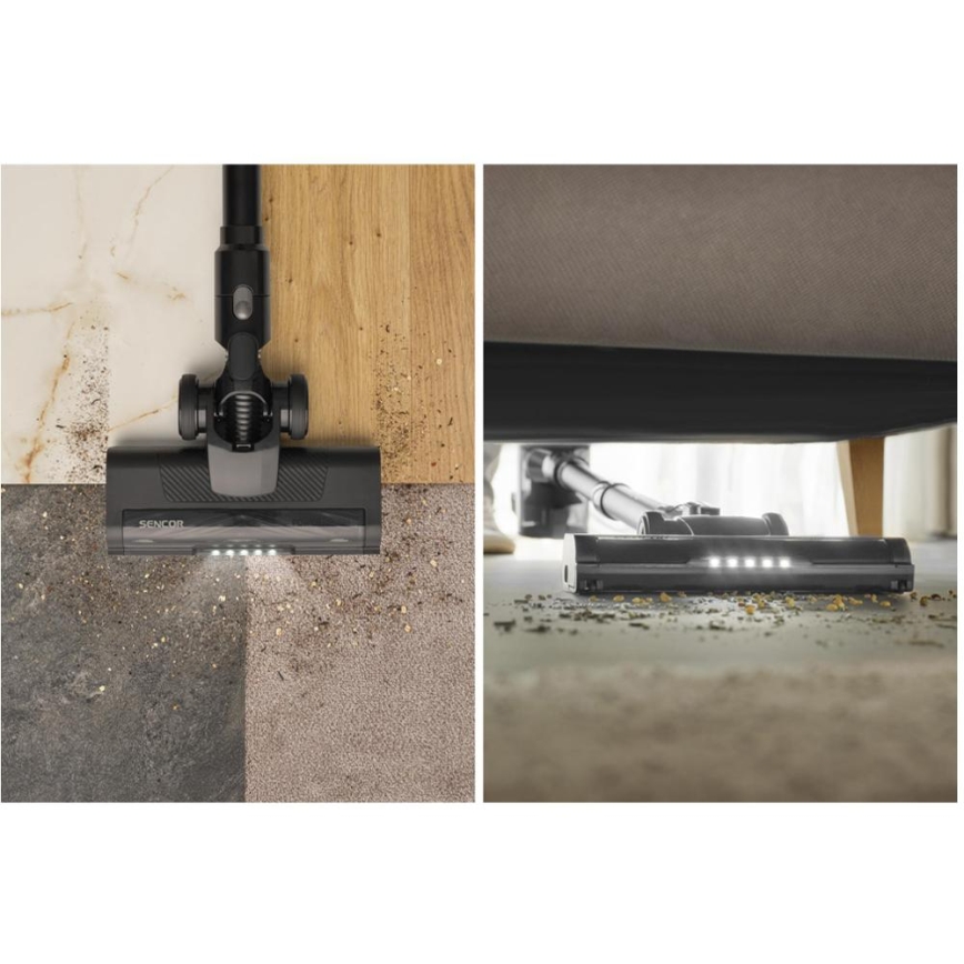 Sencor - Belaidis stiebinis dulkių siurblys 2in1 200W/2600 mAh juodas