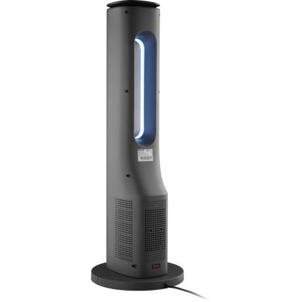 Sencor - Bokštinis keraminis ventiliatorius be mentelių 1200/2000W/230V antracitas + nuotolinis pultas