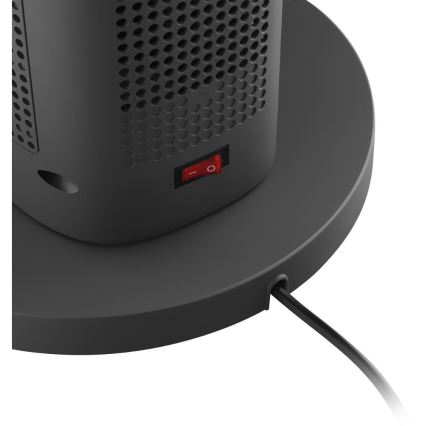 Sencor - Bokštinis keraminis ventiliatorius be mentelių 1200/2000W/230V antracitas + nuotolinis pultas