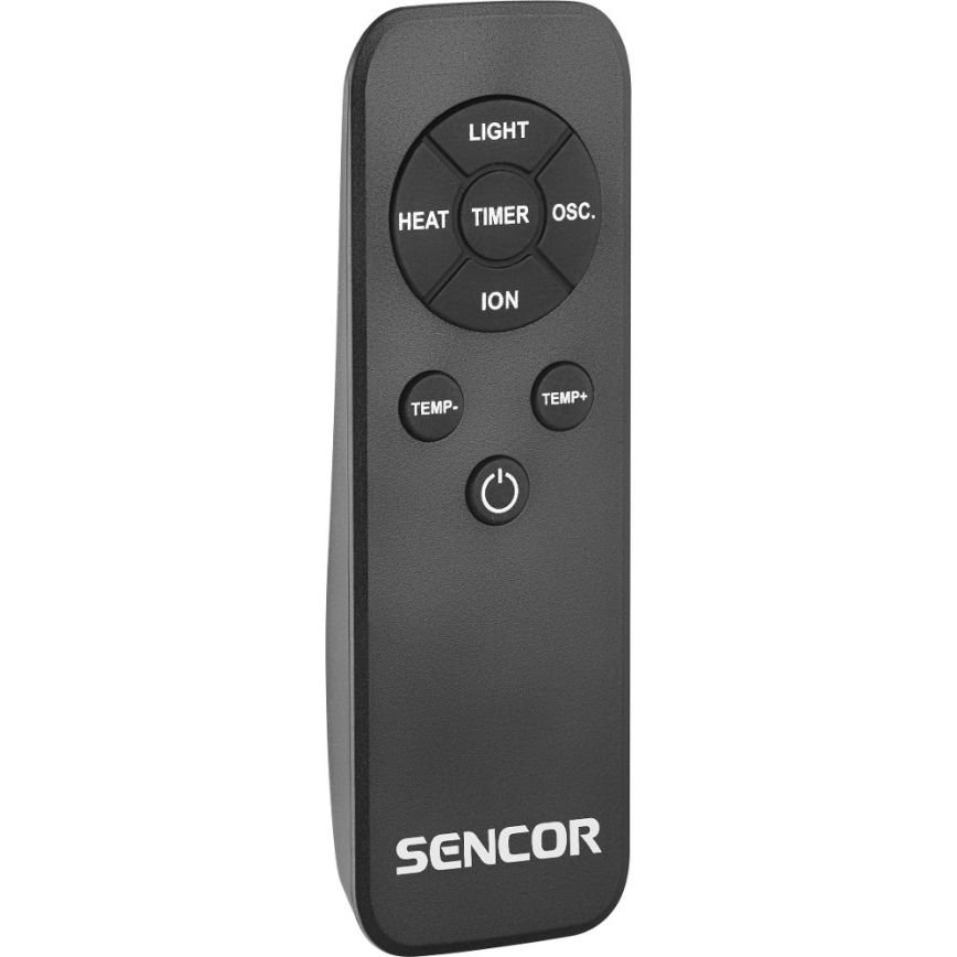 Sencor - Bokštinis keraminis ventiliatorius be mentelių 1200/2000W/230V antracitas + nuotolinis pultas