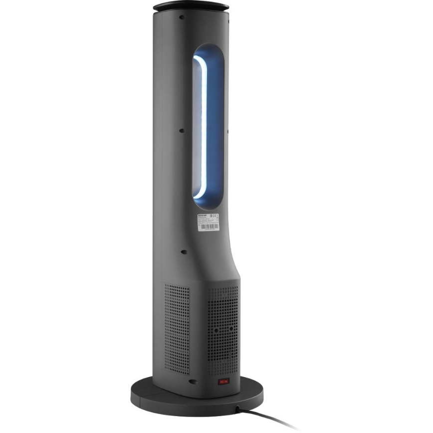 Sencor - stulpinis ventiliatorius be mentelių su keraminiu šildymo elementu 1200/2000W/230V, antracito spalvos + su nuotoliniu pultu