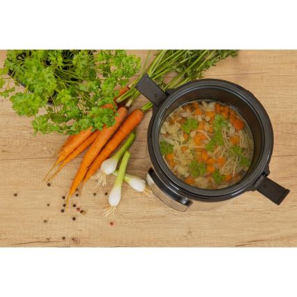 Sencor - daugiafunkcinė ryžių viryklė 350 W/230 V 0,6 l nerūdijančio plieno/juoda