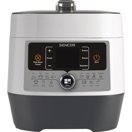 Sencor - Daugiafunkcinis elektrinis greitpuodis 5,5 l 1000W/230V balta/juoda