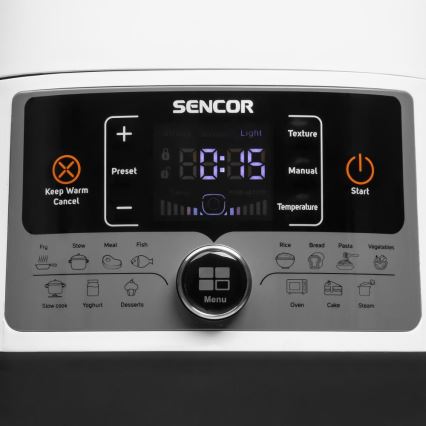 Sencor - Daugiafunkcinis elektrinis greitpuodis 5,5 l 1000W/230V balta/juoda