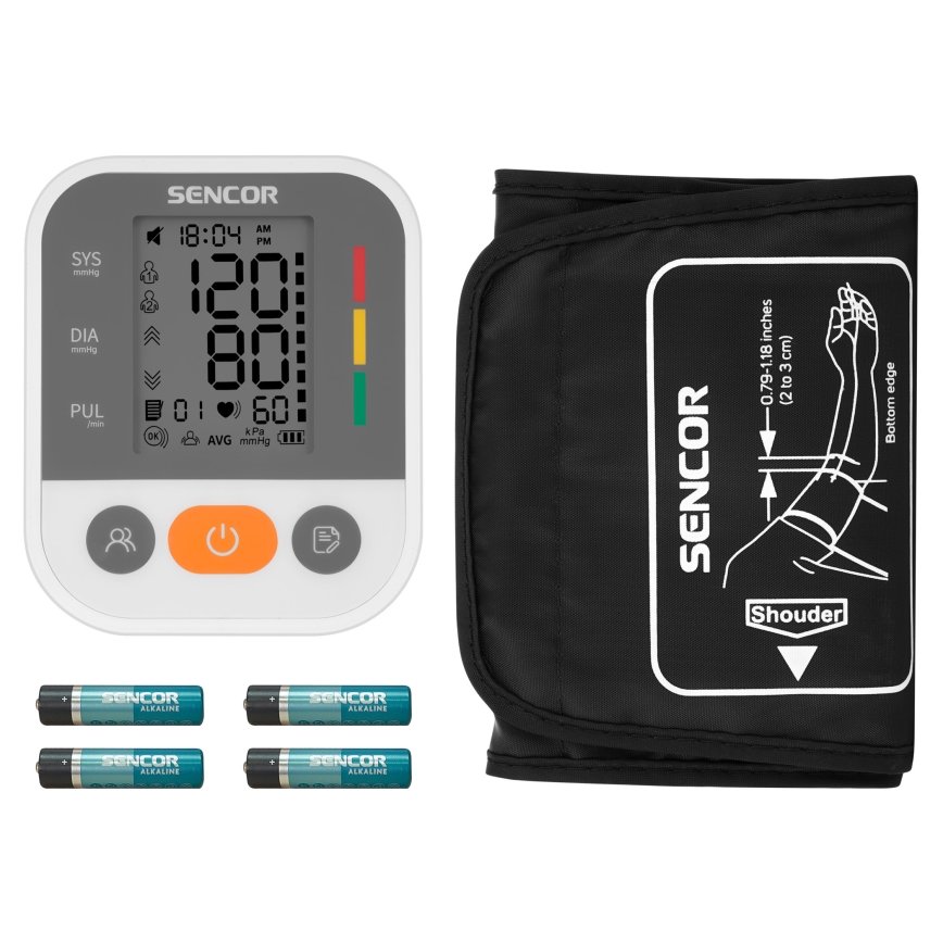 Sencor - Digital blood slėgio matuoklis USB 4xAAA