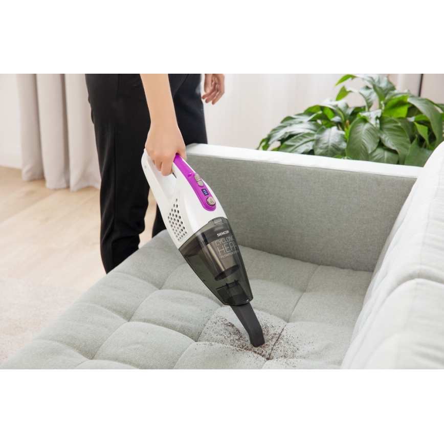 Sencor – Sukamasis dulkių siurblys su elektriniu rotaciniu šepečiu 2in1 110W/14,8V 2200 mAh baltas