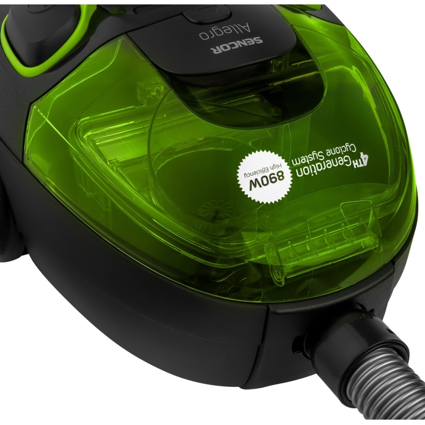Sencor – Dulkių siurblys be maišelio 1,5 l 890W/230V žalia/juoda