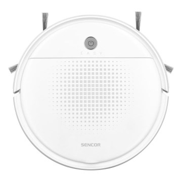 Sencor - Dulkių siurblys robotas su šluoste 2in1 18W/1500 mAh balta + nuotolinio valdymo pultas
