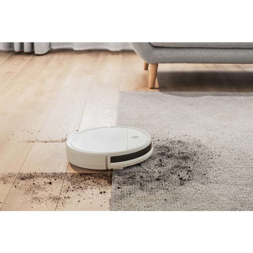 Sencor - Dulkių siurblys robotas su šluoste 2in1 18W/1500 mAh balta + nuotolinio valdymo pultas
