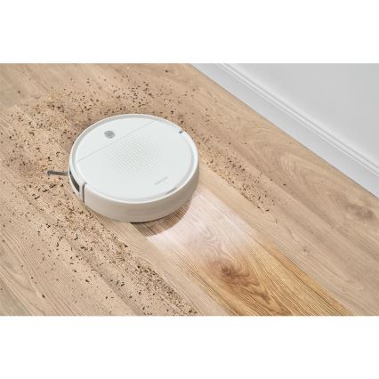 Sencor - Dulkių siurblys robotas su šluoste 2in1 18W/1500 mAh balta + nuotolinio valdymo pultas