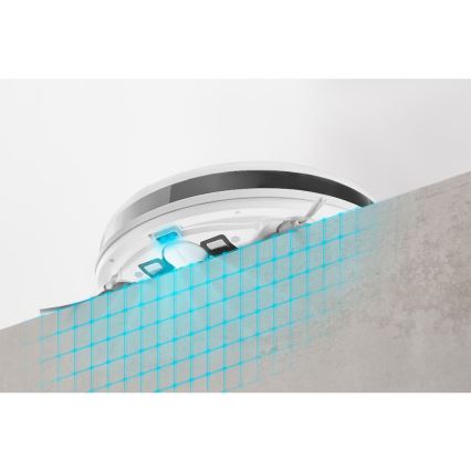 Sencor - Dulkių siurblys robotas su šluoste 2in1 18W/1500 mAh balta + nuotolinio valdymo pultas