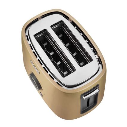 Sencor - Dviejų skylių tosteris su kepimo grotelėmis 1000W/230V, smėlio spalvos