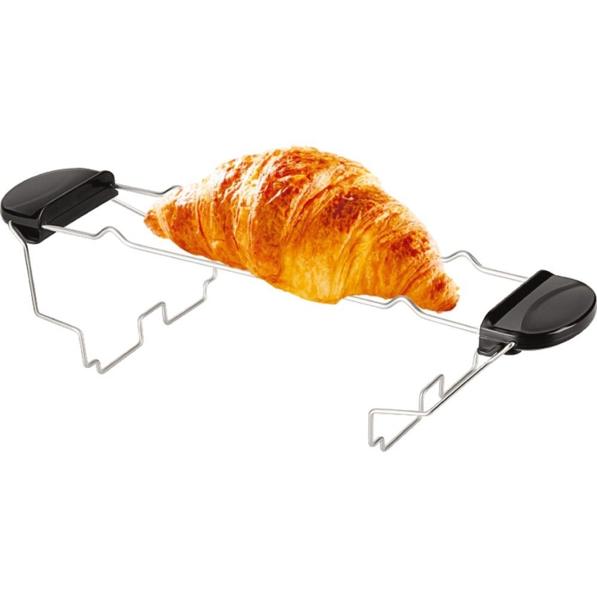 Sencor - Dvigubas skrudintuvas su kepinių šildymo grotelėmis, 1000 W/230 V, sidabrinis