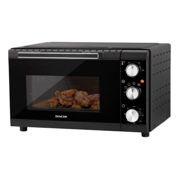 Sencor - Elektrinė orkaitė 20 l 1650W/230V juoda