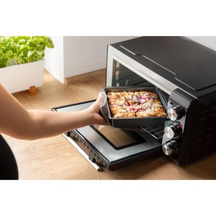 Sencor - Elektrinė orkaitė 20 l 1650W/230V juoda