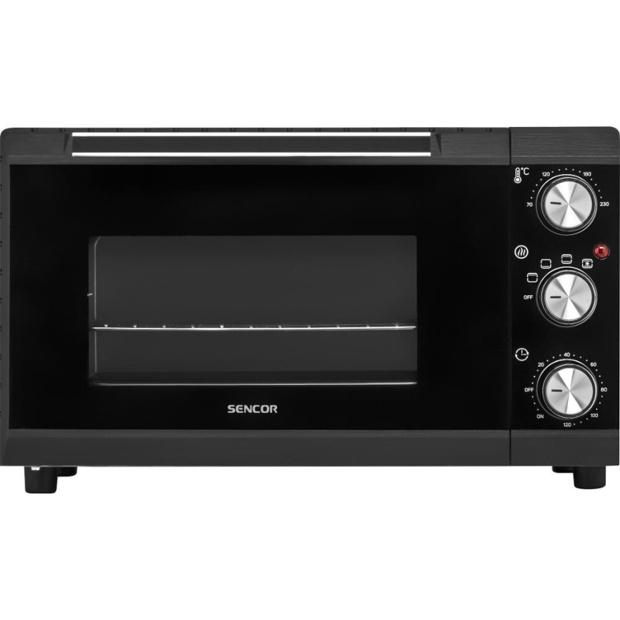Sencor - Elektrinė orkaitė 20 l 1650W/230V juoda