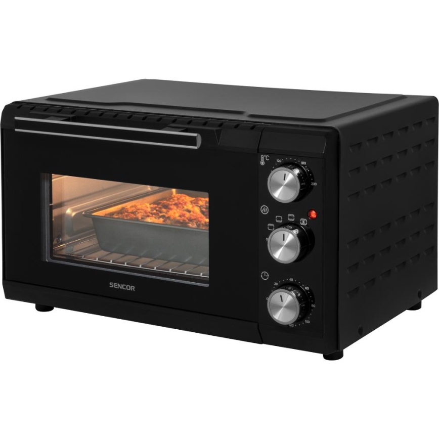 Sencor - Elektrinė orkaitė 20 l 1650W/230V juoda