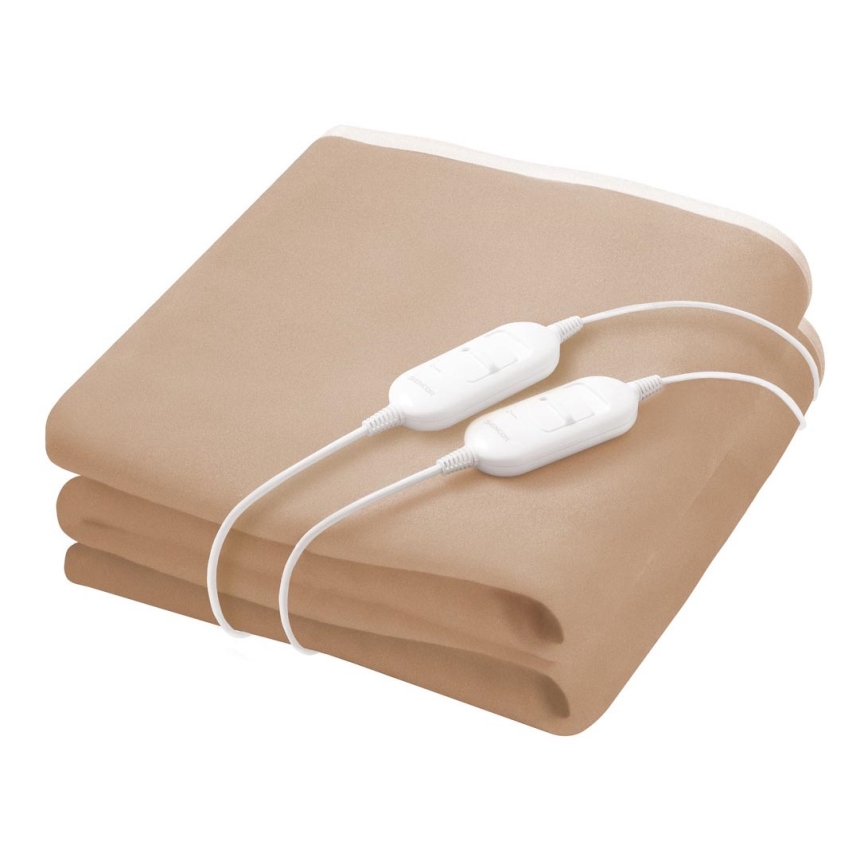 Sencor - Elektrinė šildymo antklodė dviem žmonėms 120W/230V 160x140 cm smėlio spalvos