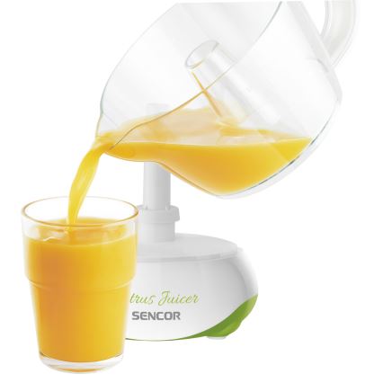 Sencor - Elektrinis citrusinių vaisių presas 0,7 l 40W/230V balta/žalia