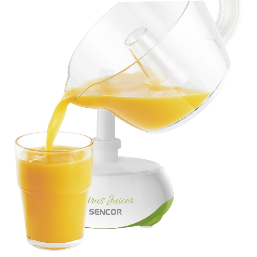 Sencor - Elektrinis citrusinių vaisių presas 0,7 l 40W/230V balta/žalia