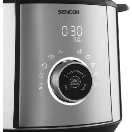 Sencor - Elektrinis greitpuodis su LCD ekranu 1100W/230V 10 funkcijų 5,5l