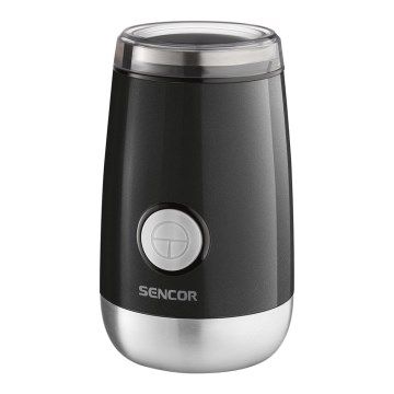 Sencor - Elektrinis kavos pupelių malūnėlis 60 g 150W/230V juoda/matinis chromas