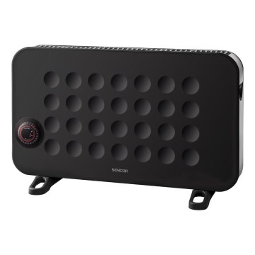 Sencor - Elektrinis konvektorius šildytuvas 750/1250/2000W/230V termostatas IP24 juoda