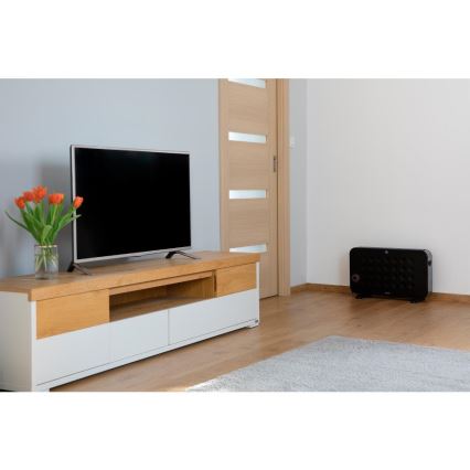 Sencor - Elektrinis konvektorius šildytuvas 750/1250/2000W/230V termostatas IP24 juoda