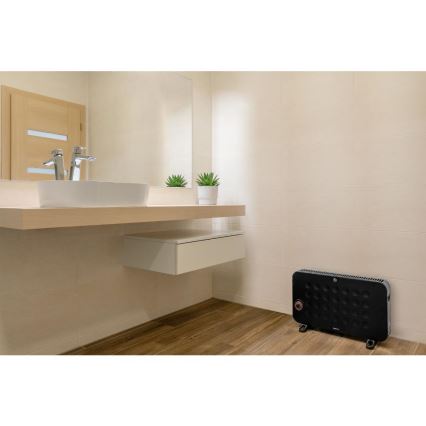 Sencor - Elektrinis konvektorius šildytuvas 750/1250/2000W/230V termostatas IP24 juoda