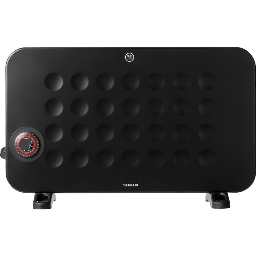 Sencor - Elektrinis konvektorius šildytuvas 750/1250/2000W/230V termostatas IP24 juoda