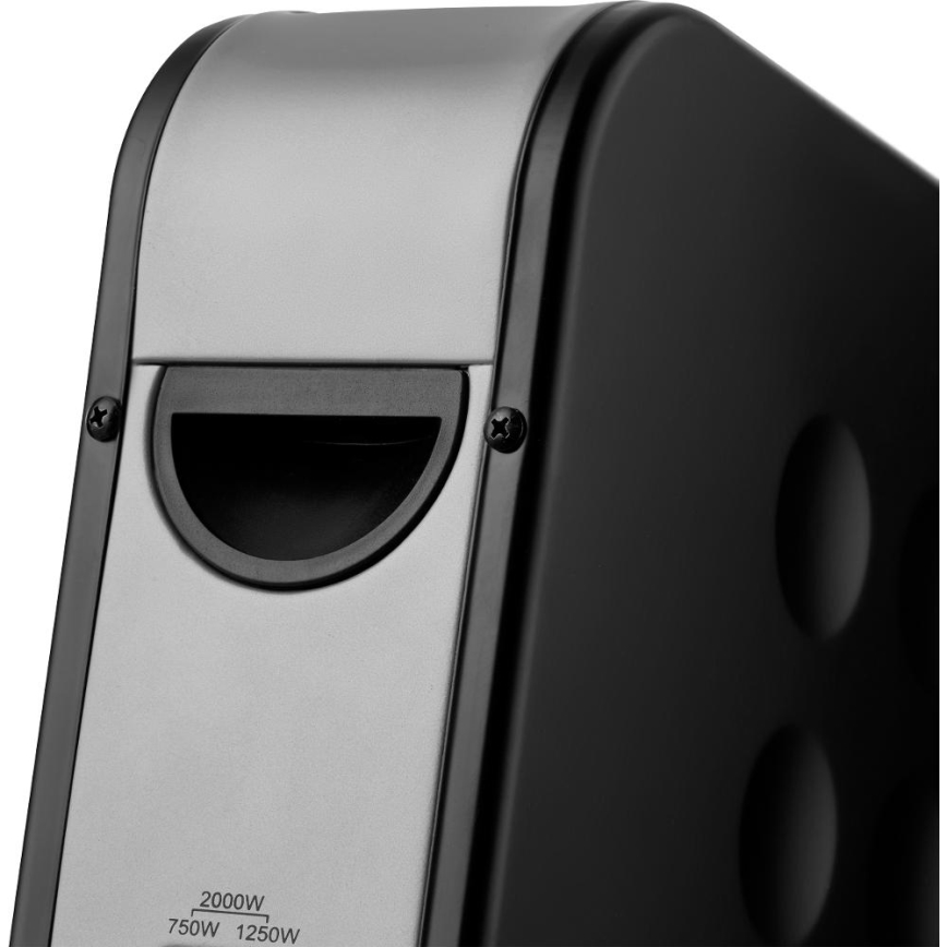 Sencor - Elektrinis konvektorius šildytuvas 750/1250/2000W/230V termostatas IP24 juoda