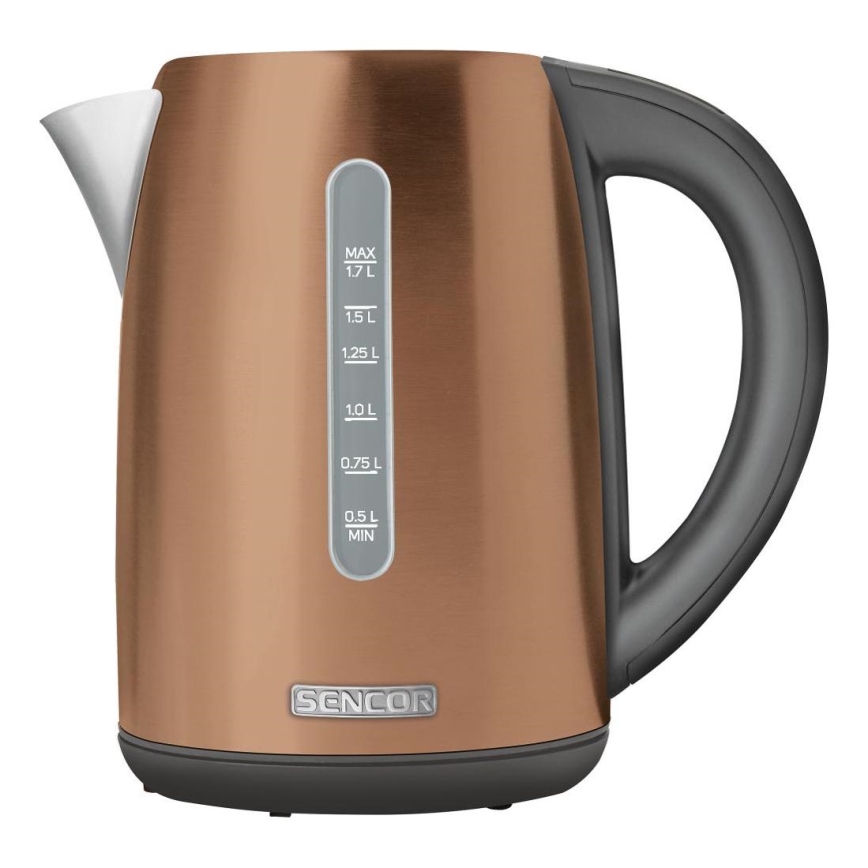 Sencor - Elektrinis virdulys su reguliuojama temperatūra, 1,7 l, 2150 W/230 V, vario spalvos