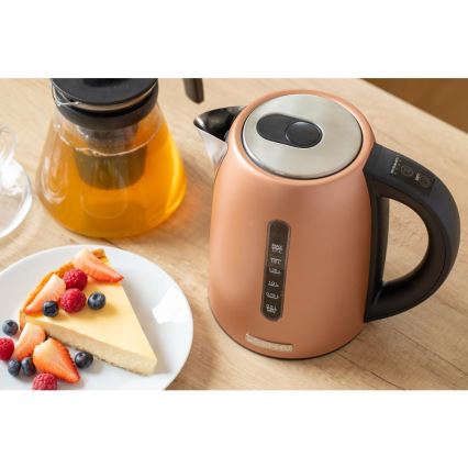 Sencor - Elektrinis virdulys su reguliuojama temperatūra, 1,7 l, 2150 W/230 V, vario spalvos