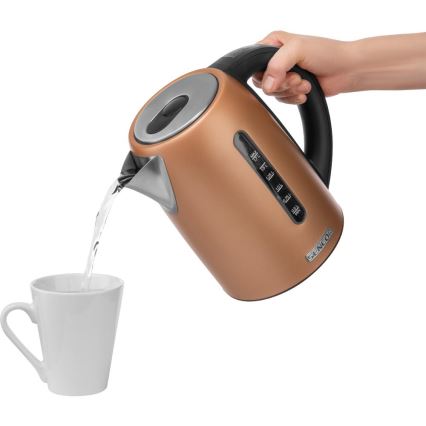 Sencor - Elektrinis virdulys su reguliuojama temperatūra, 1,7 l, 2150 W/230 V, vario spalvos