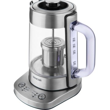 Sencor - Elektrinis virdulys su temperatūros reguliavimu 1,5 l 1500W/230V, nerūdijančio plieno