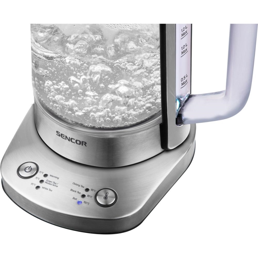 Sencor - Elektrinis virdulys su temperatūros reguliavimu 1,5 l 1500W/230V, nerūdijančio plieno