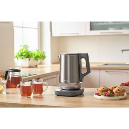 Sencor - Elektrinis virdulys su temperatūros reguliavimu 1,7 l 1800W/230V nerūdijančio plieno