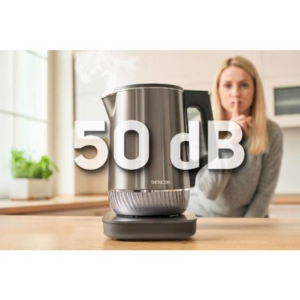 Sencor - Elektrinis virdulys su temperatūros reguliavimu 1,7 l 1800W/230V nerūdijančio plieno