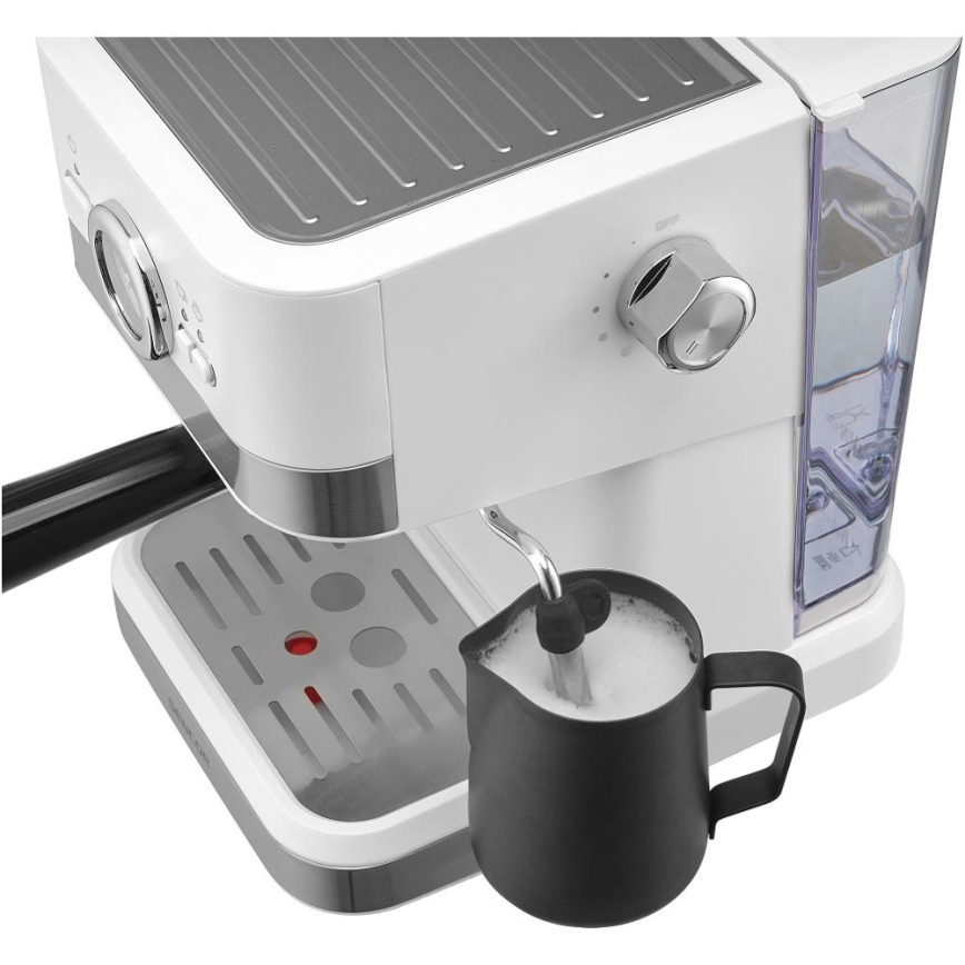 Sencor - Espreso kavos aparatas su svirtimi 1050W/230V baltas/matinis chromas