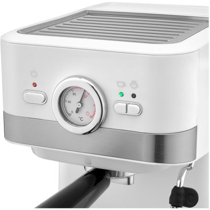 Sencor - Espreso kavos aparatas su svirtimi 1050W/230V baltas/matinis chromas