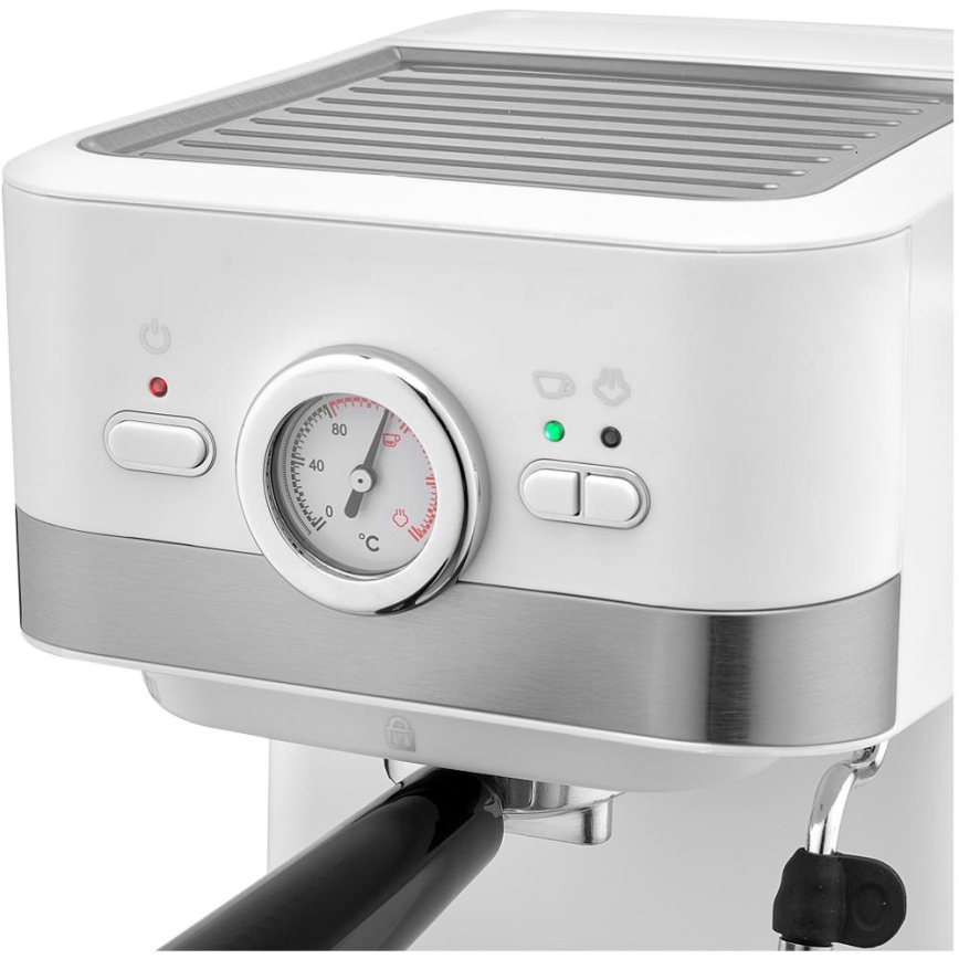 Sencor - Espreso kavos aparatas su svirtimi 1050W/230V baltas/matinis chromas