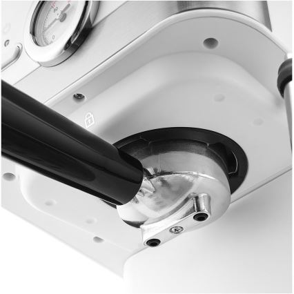 Sencor - Espreso kavos aparatas su svirtimi 1050W/230V baltas/matinis chromas