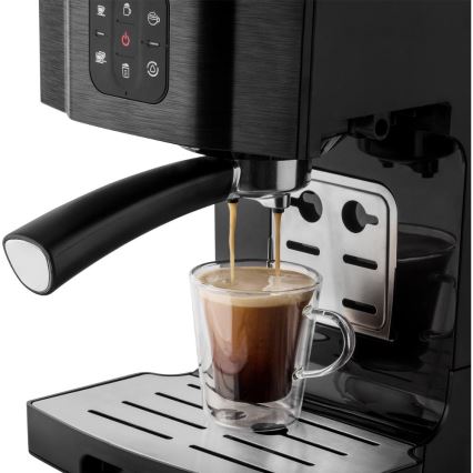 Sencor - Espresso kavos aparatas su portafiltru 1450W/230V juodas/matinis chromas