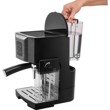 Sencor - Espresso kavos aparatas su portafiltru 1450W/230V juodas/matinis chromas