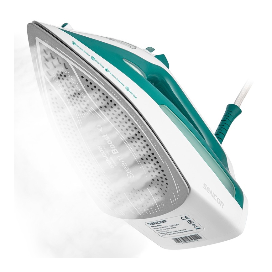 Sencor – Garų lygintuvas 2600W/230V turkis/baltas